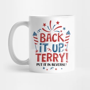 Retro Back Up Terry Back It Up Terry 4th Of July Fireworks Mug